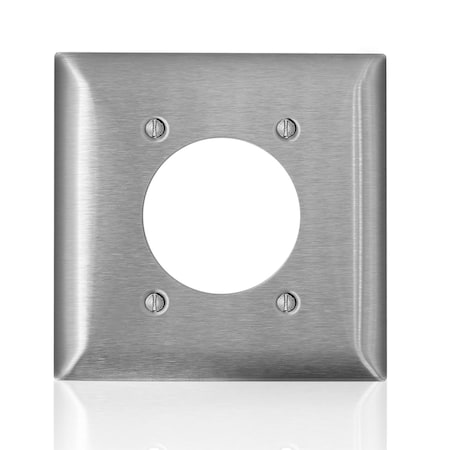 Leviton Leviton C-Series Stainless Steel Silver 2 gang Metal Single Outlet Wall Plate 1 pk SL703-000